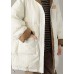 Chic White hooded Pockets Casual Winter Down Coat