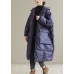 Plus Size Purple Hooded thick Duck Down Coats Winter