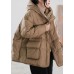 Classy Red Hooded Duck Down Puffer Coat Winter