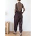 Elegant spring pants oversize chocolate Work Outfits jumpsuit pants