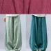 Women's summer casual pants loose large size retro cotton and linen wide legs harem pants tide