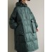 Green Pockets Fine Cotton Filled Zip Up Winter coats