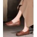 Chocolate Genuine Leather Casual Flat Feet Shoes Penny Loafers