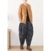 Loose spring Jacquard pant unique black harem pants