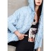 Casual Blue Hooded fashion Duck Down Puffer Jacket Winter