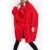 Classy Red Peter Pan Collar Button Duck Down Jacket Winter