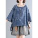 Simple chiffon tunics for women Organic Casual chiffon Print Dobby Blouse