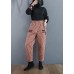 Chic red trousers Thin elastic waist thick Fashion Ideas women pants