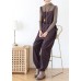 Elegant spring pants oversize chocolate Work Outfits jumpsuit pants