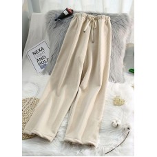 Modern beige wild pants unique spring elastic waist Inspiration chothes